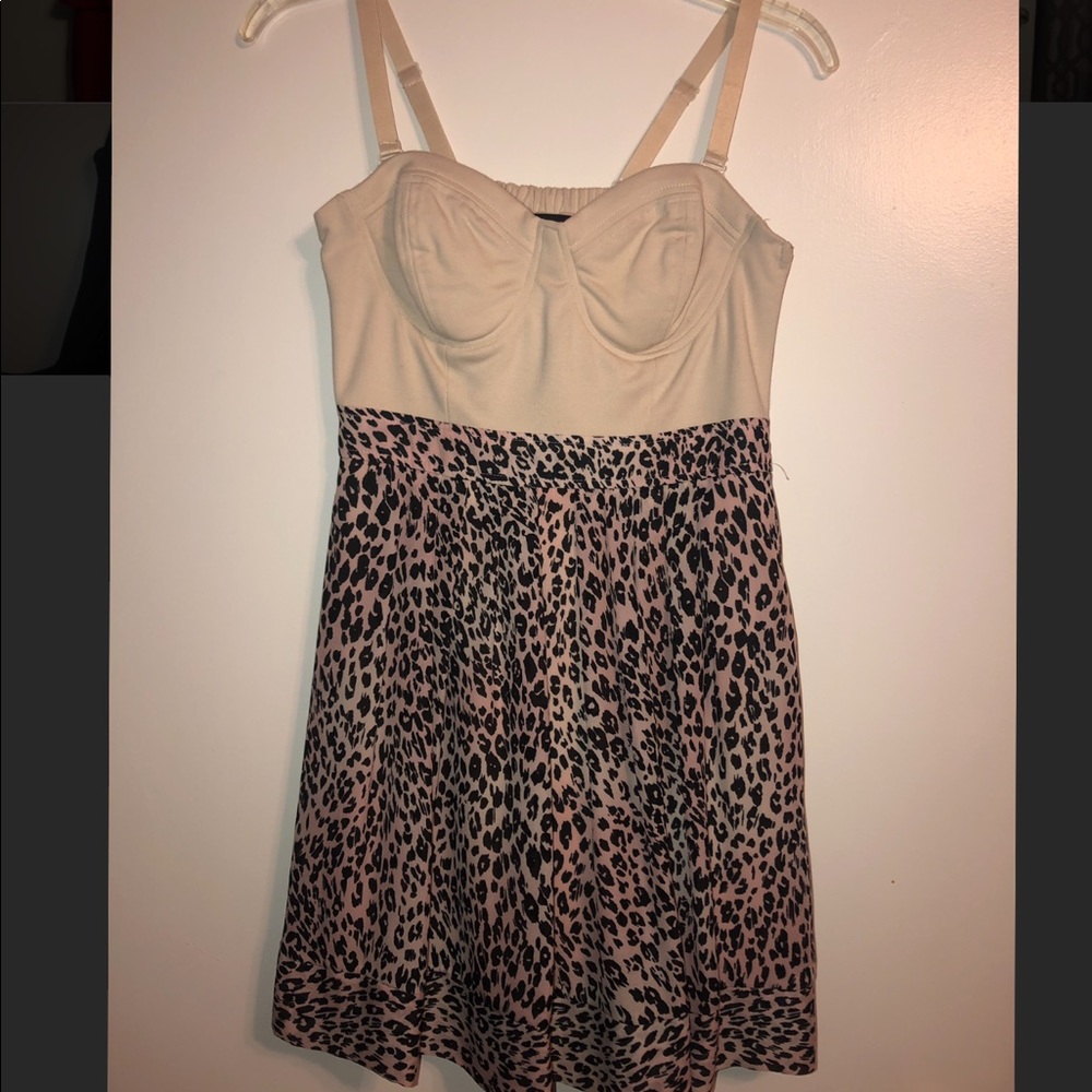 Leopard and tan dress